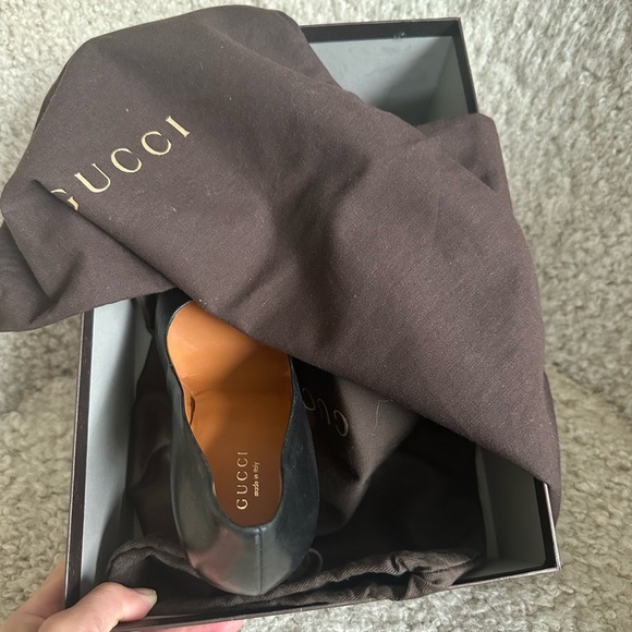 Gucci Black Leather Platform Heels - Picture 9 of 10